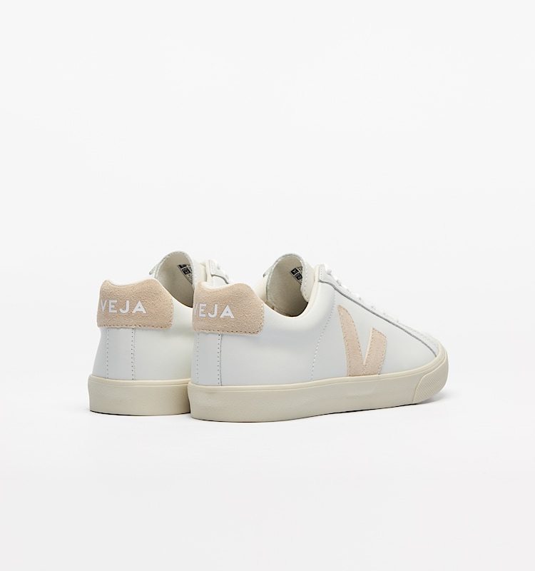 veja baskets esplar-logo cuir blanc eo0202335 Back view