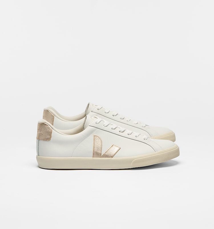 veja baskets esplar-logo cuir blanc eo0202490 Lateral view