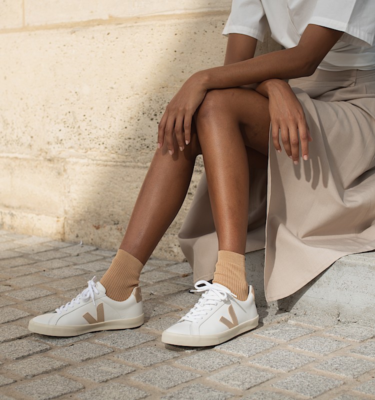veja baskets esplar-logo cuir blanc eo0202490