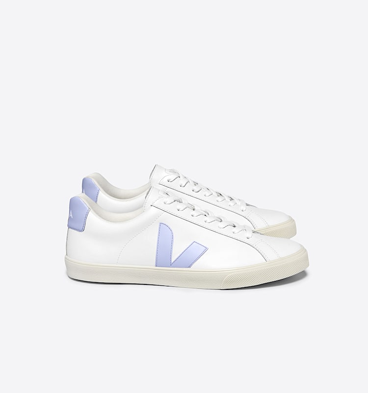 veja baskets esplar-logo cuir blanc eo0203650 Lateral view