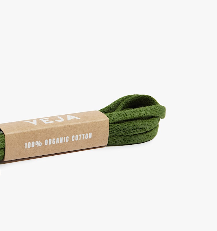 veja baskets laces coton-biologique vert la0121152 Top view