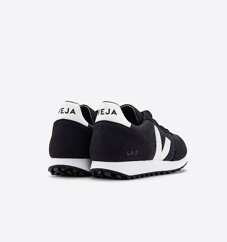veja baskets sdu-rec flannelle noir rr0401971 Back view