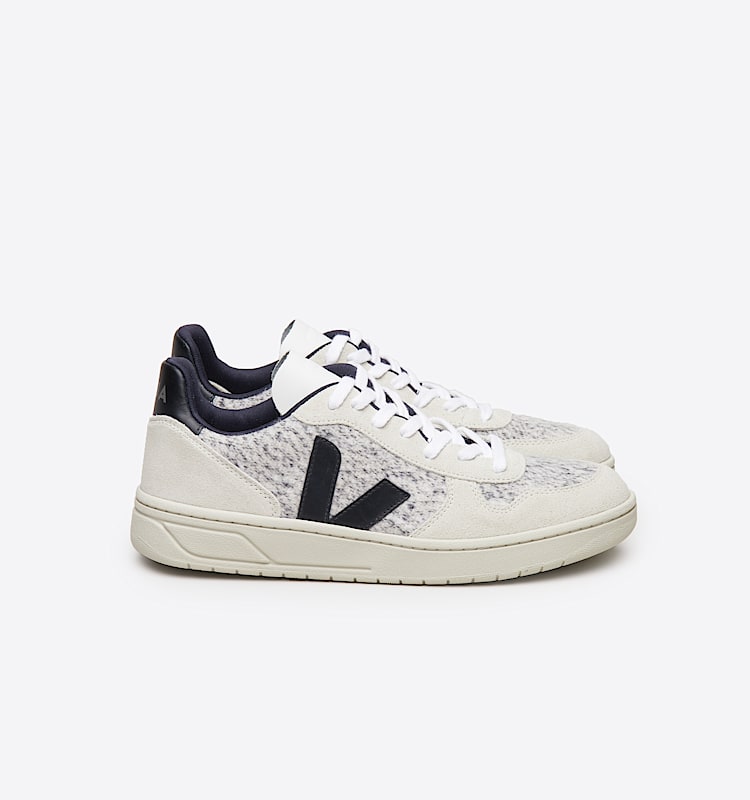 veja baskets v-10 flannelle blanc vx0401439 Lateral view