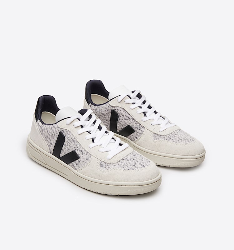 veja baskets v-10 flannelle blanc vx0401439 Top view