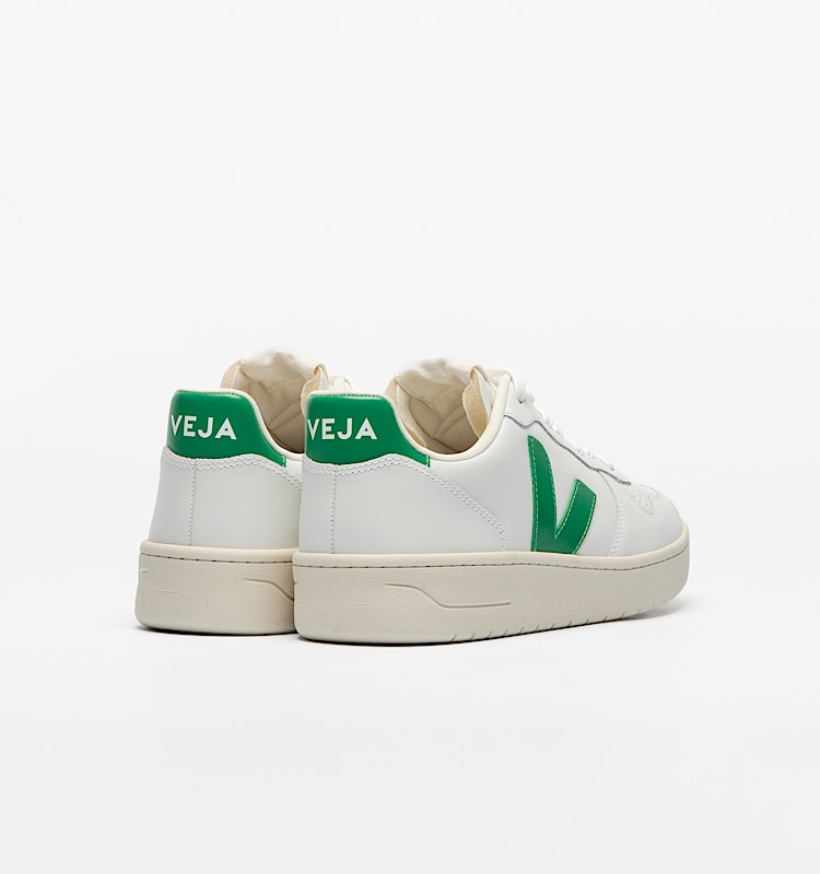 veja baskets v-10-prime cuir blanc vi0220849 Back view