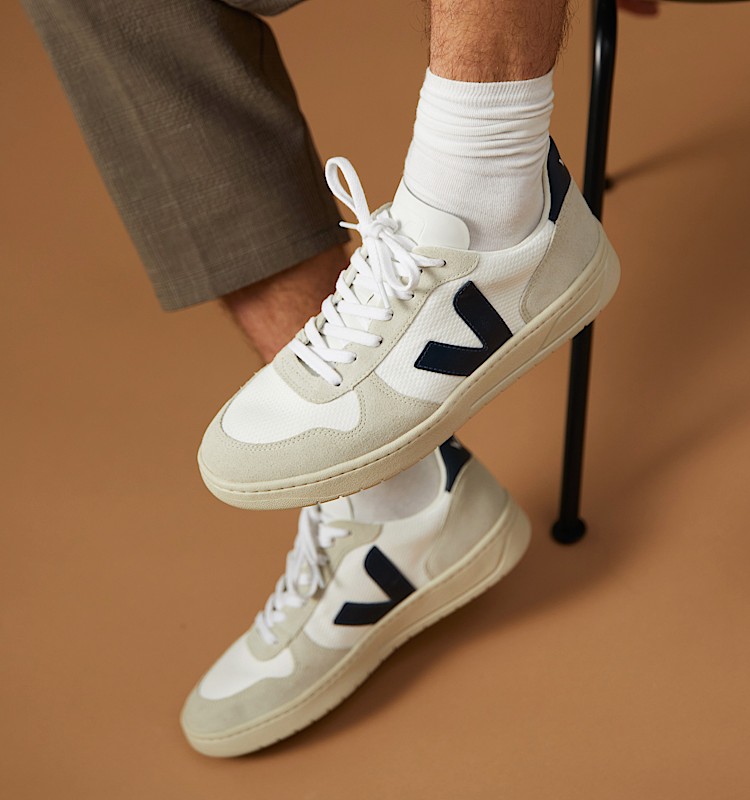 veja baskets v-10 recycl&eacute; blanc vx0101380