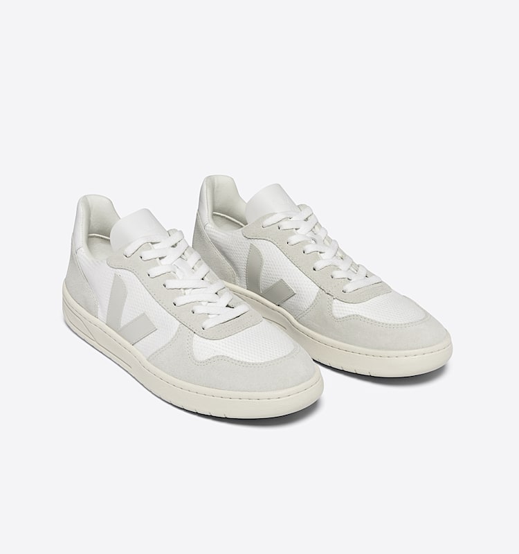 veja baskets v-10 recycl&eacute; blanc vx0102499 Top view