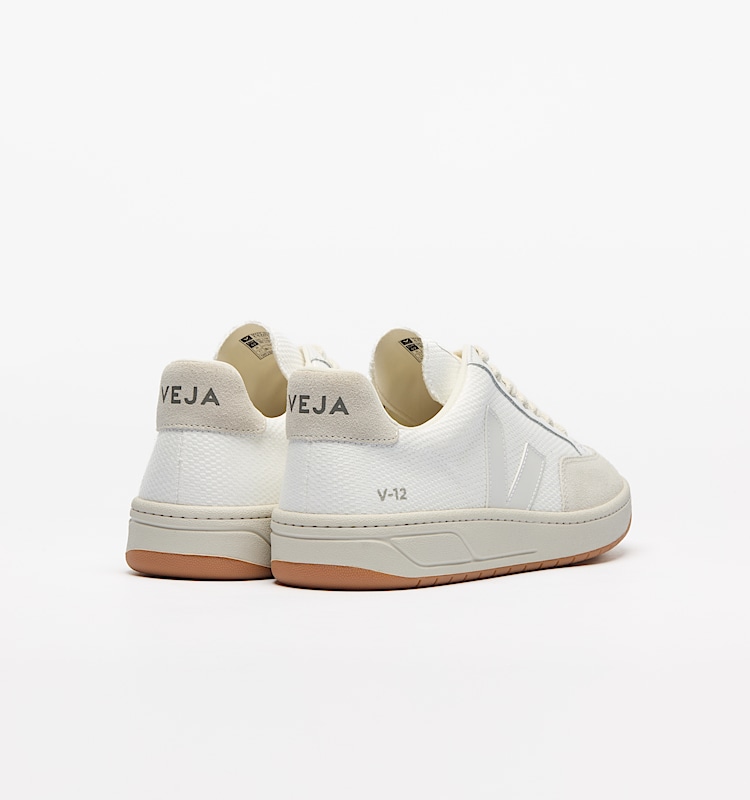 veja baskets v-12 recycl&eacute; blanc xd1703124 Back view