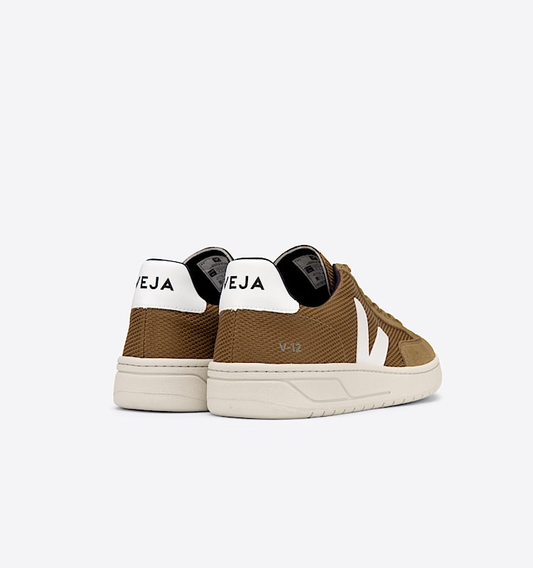 veja baskets v-12 recycl&eacute; marron xd0102814 Back view