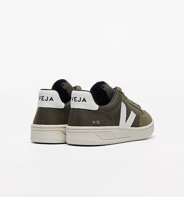 veja baskets v-12 recycl&eacute; vert xd0102820 Back view