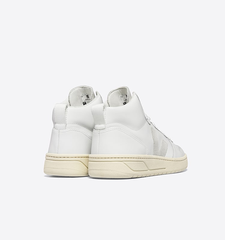 veja baskets v-15 cuir blanc vq0201270 Back view