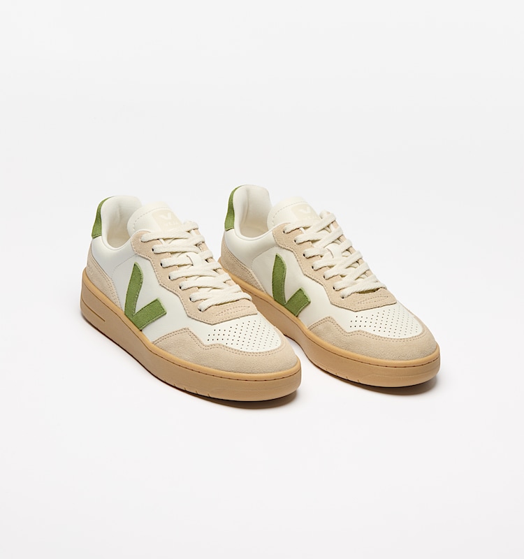 veja baskets v-90 cuir beige vd2020916 Top view