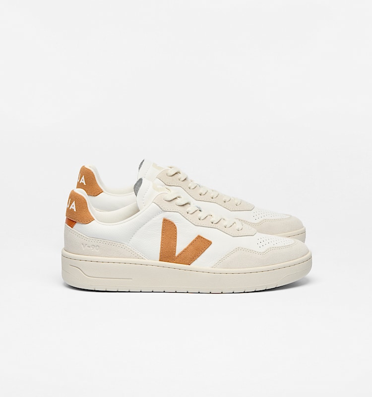 veja baskets v-90 cuir blanc vd2003389 Lateral view