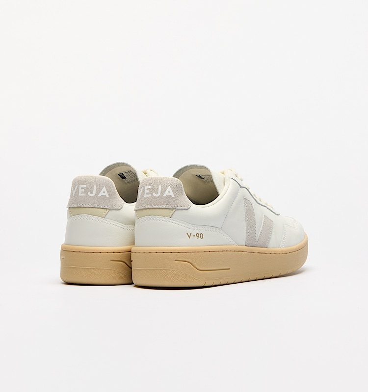 veja baskets v-90 cuir blanc vd2003893 Back view