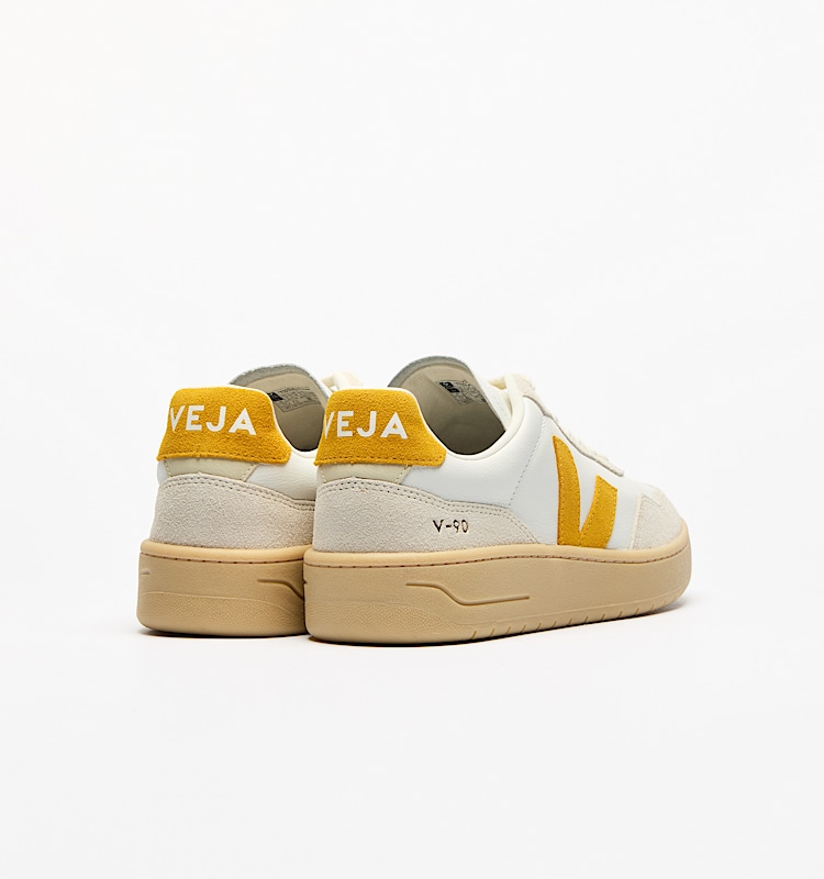 veja baskets v-90 cuir blanc vd2003894 Back view