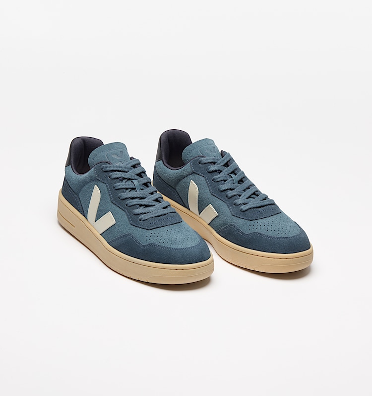 veja baskets v-90 su&egrave;de bleu vd0303848 Top view
