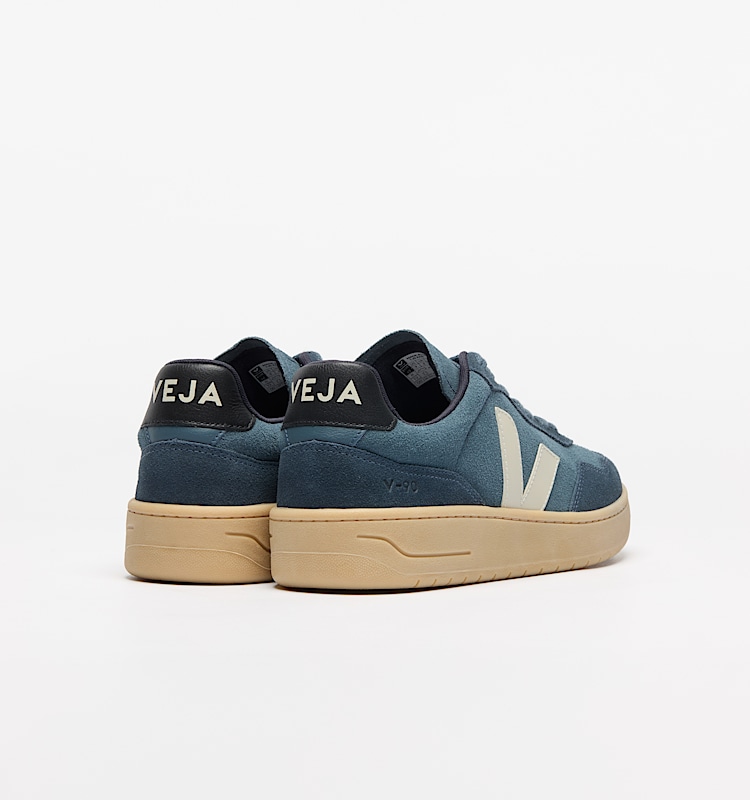 veja baskets v-90 su&egrave;de bleu vd0303848 Back view