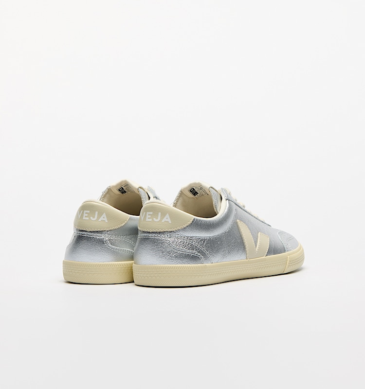 veja baskets volley cuir argente vo2020749 Back view
