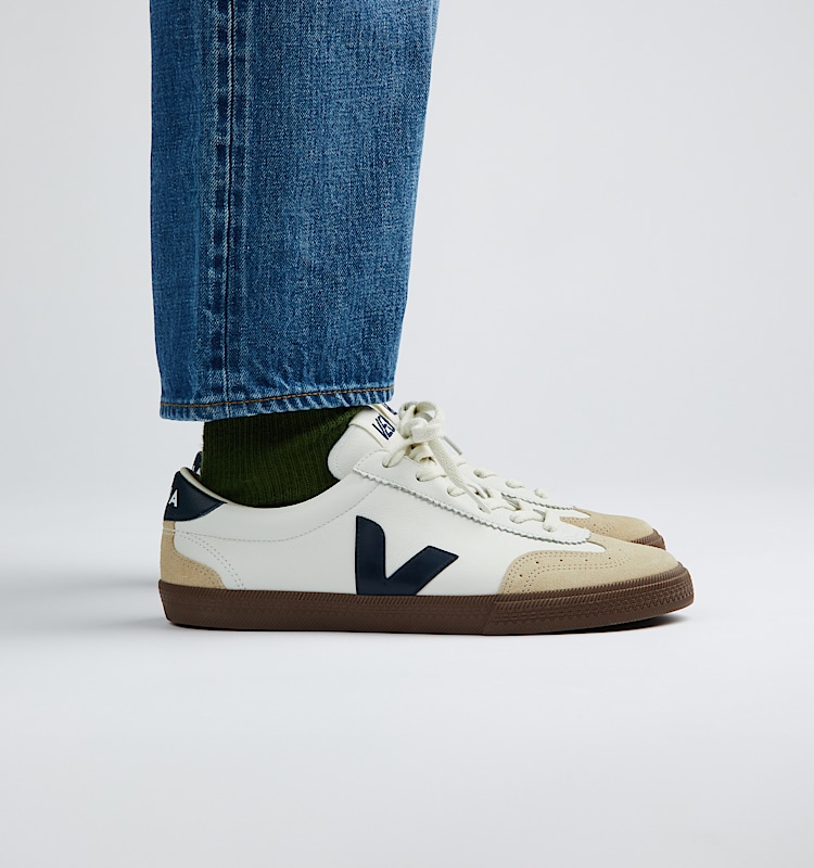 veja baskets volley cuir blanc vo2003531