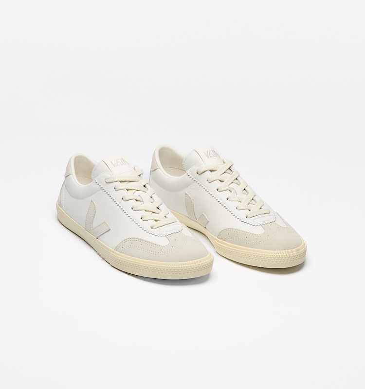 veja baskets volley cuir blanc vo2003852 Top view