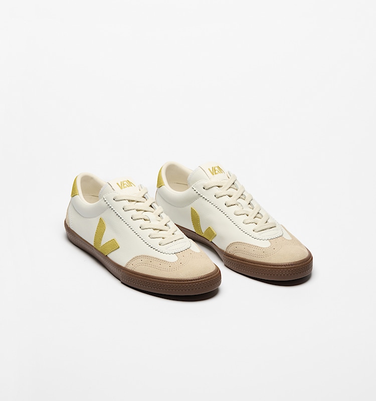 veja baskets volley cuir blanc vo2020504 Top view