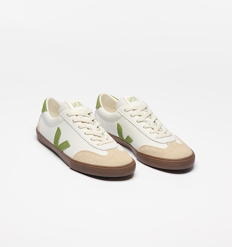 veja baskets volley cuir blanc vo2020875 Top view