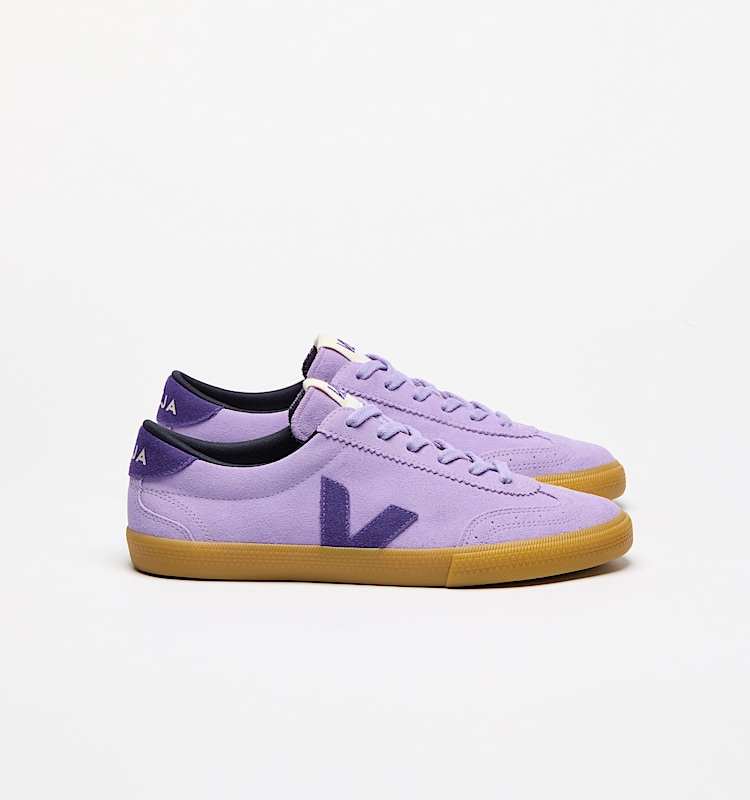 veja baskets volley su&egrave;de violet vo0320513 Lateral view