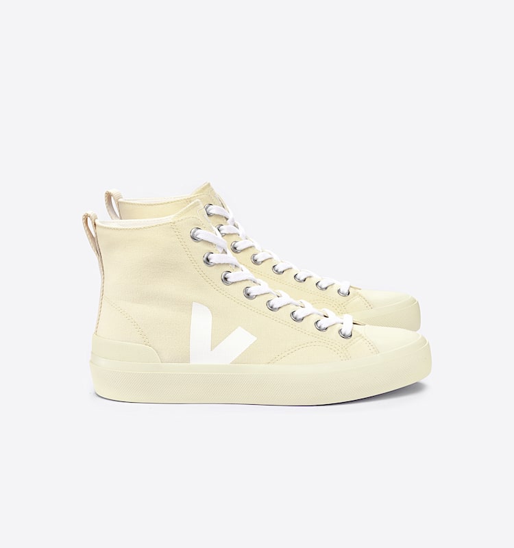 veja baskets wata-ii coton-biologique beige pa0102898 Lateral view