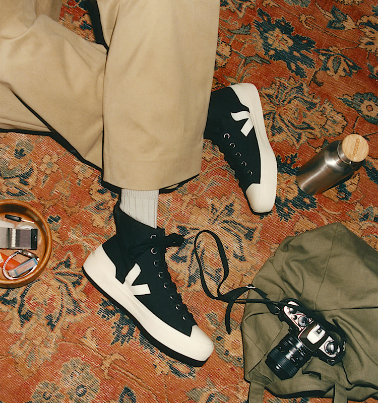 veja baskets wata-ii coton-biologique noir pa0101397