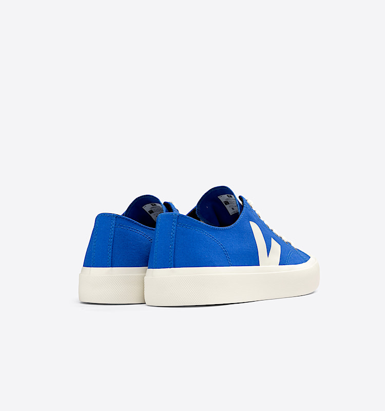 veja baskets wata-ii-low coton-biologique bleu pl0103166 Back view