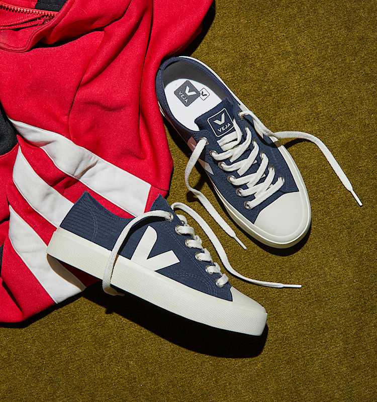 veja baskets wata-ii-low ripstop bleu pl1903349