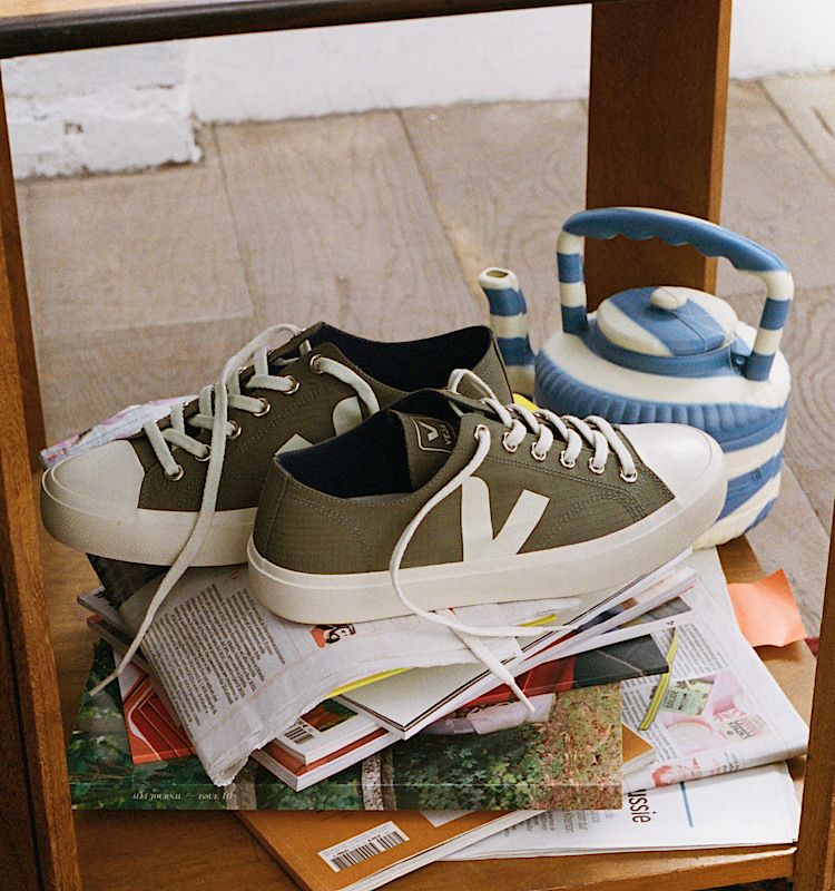 veja baskets wata-ii-low ripstop vert pl1903350