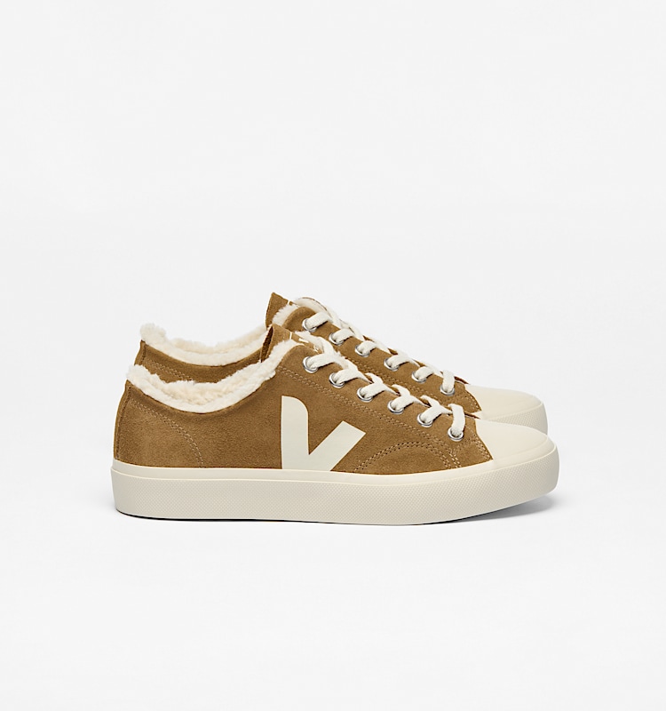 veja baskets wata-ii-low-winter fourr&eacute; marron pw0303729 Lateral view