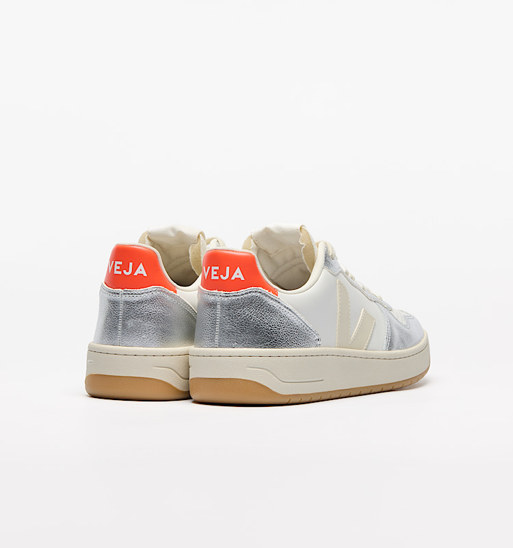 veja v-10-prime cuir argente vi0220867